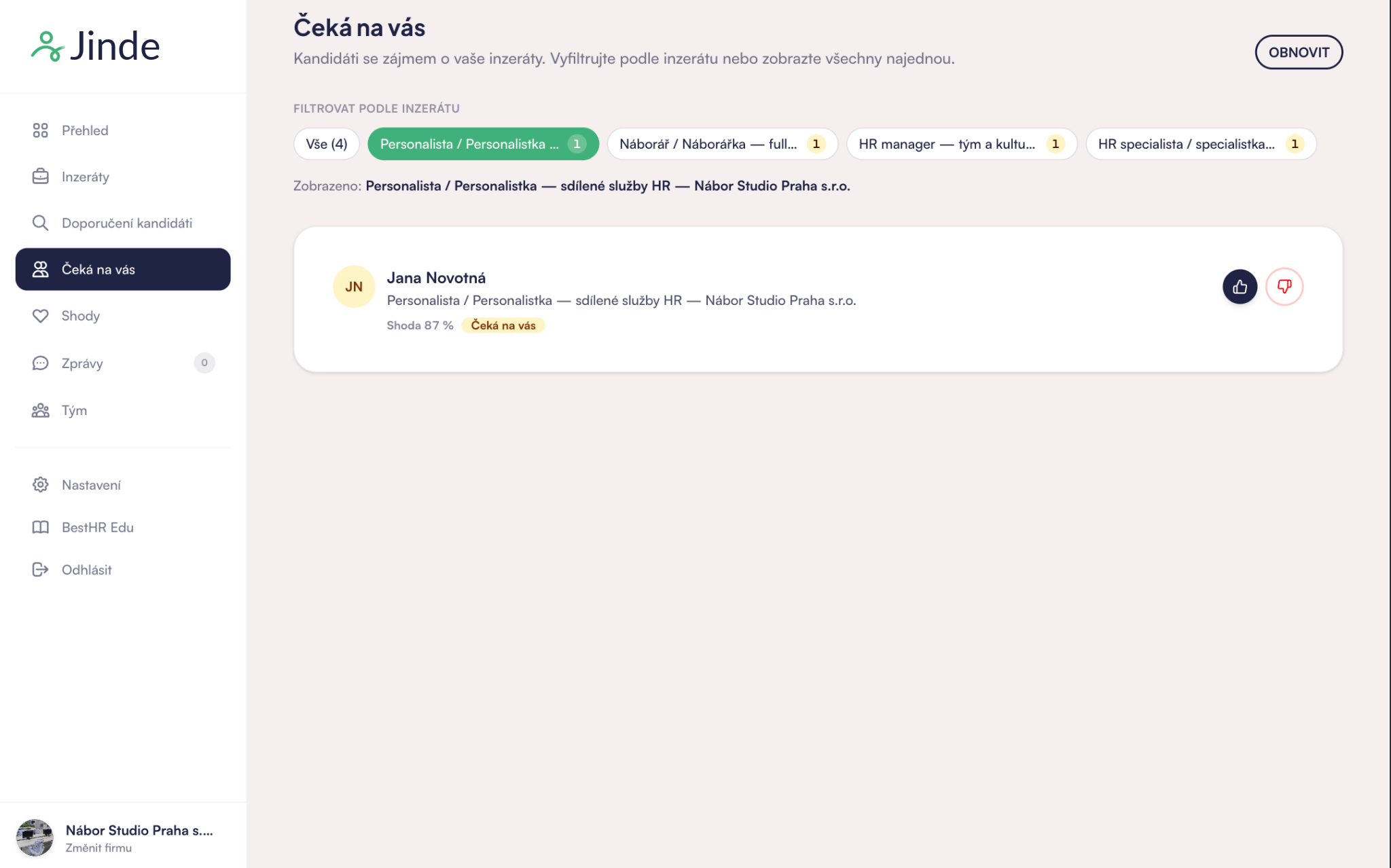 Projevení zájmu